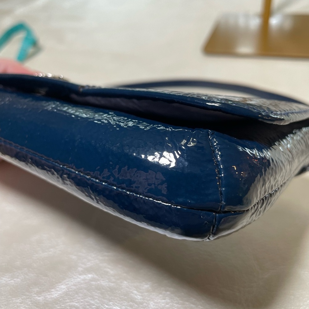 ‼️SPRING SALE Coach Midnight Blue Leather Wristlet 🌙 - Picture 12 of 17
